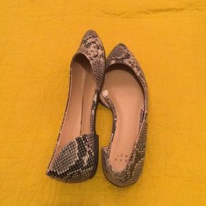 A new day (target brand) pointed flats snake skin